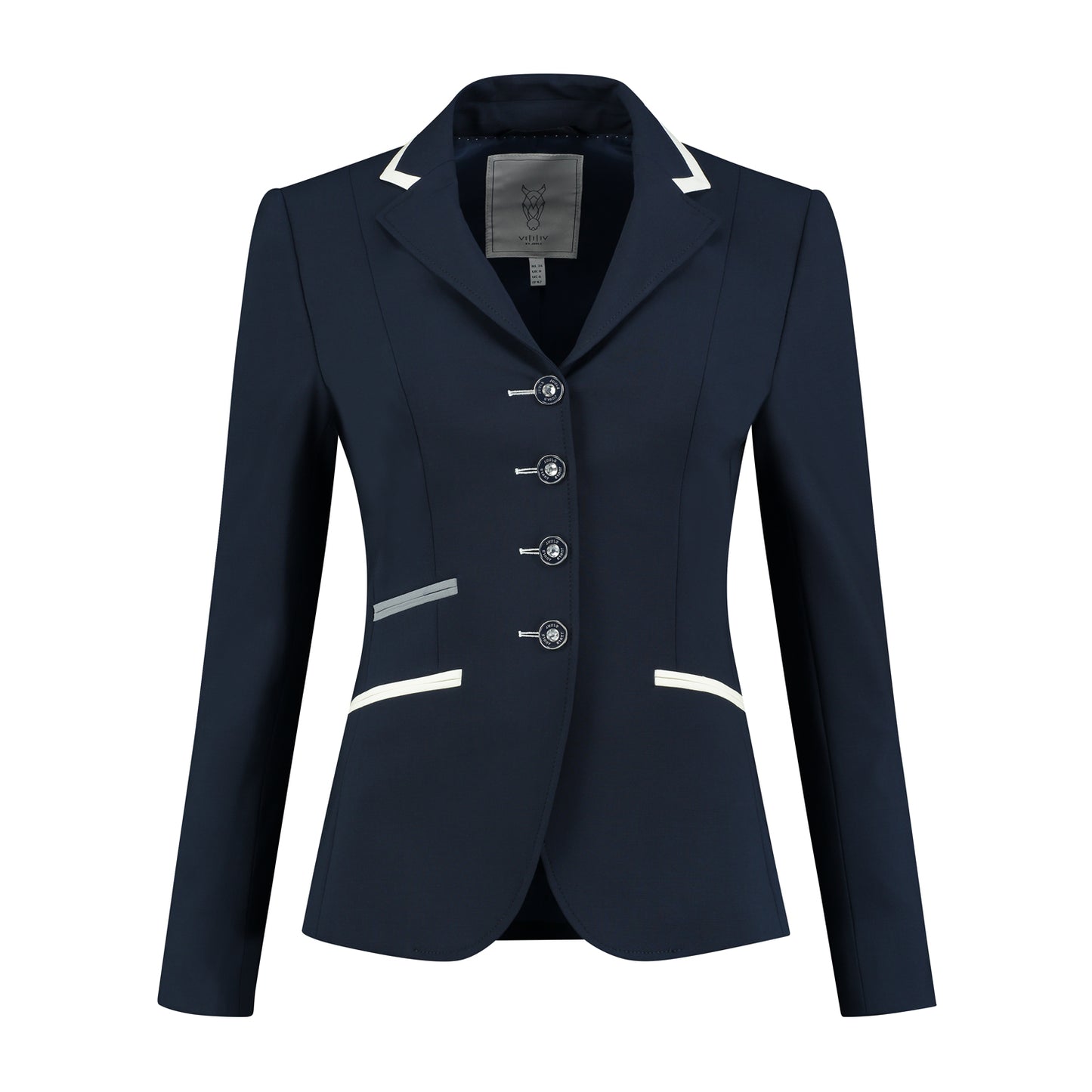 Competition Jacket - Navy with White Piping