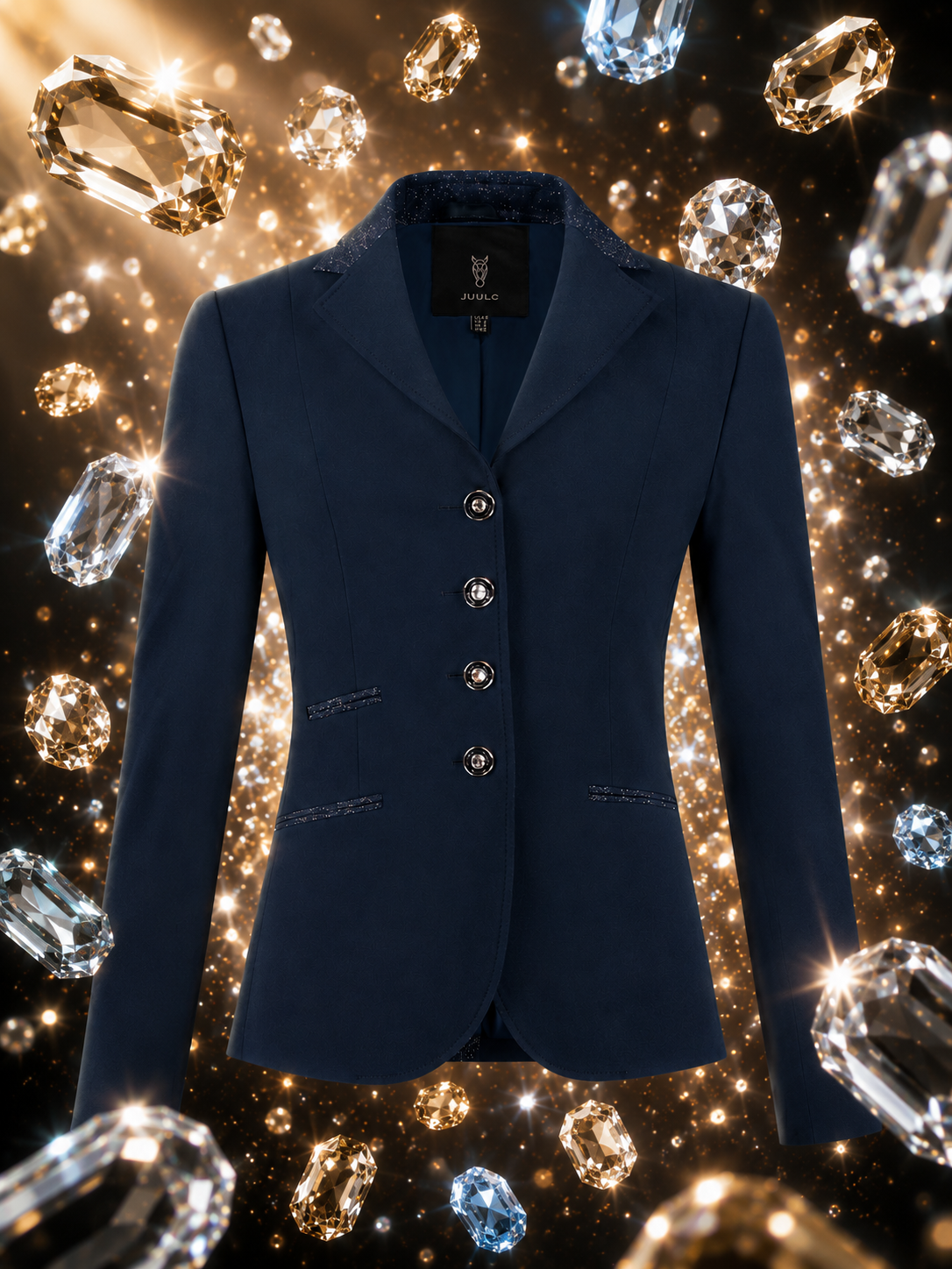 Custom Show Jacket - Navy Stardust - Swarovski Edition
