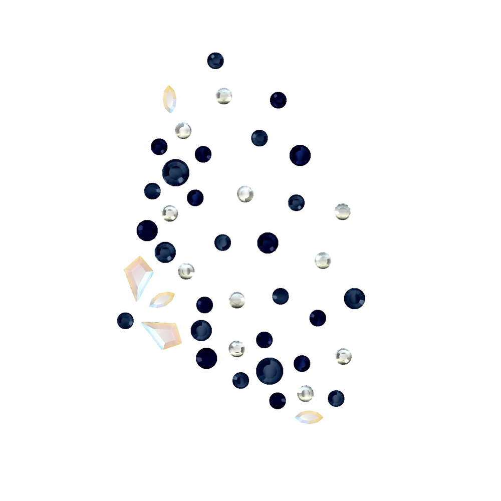 Custom Swarovski Navy Silver Editition